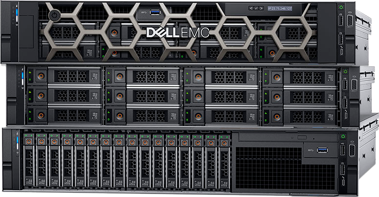 Servidores DellEMC apilados